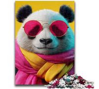 1000 Pieces Jigsaw Puzzle for Adults& Teens Panda Wearing A Scarf Help The Brain Exercise Addictive Toys to Cultivate Patience Gift For Birthdays 50x75cm