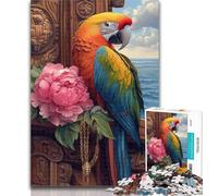 1000 Pieces Jigsaw Puzzle For Adults Teens Parrot Portrait 1000 Pieces for Teenagers,Stress Reliever Difficult Challenge Home Decoration Toys 26x38cm
