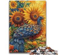 1000 Pieces Jigsaw Puzzle For Adults Teens Peacock And Sunflower Challenging To Complete But Fun And Humorous Unique Home Decor And Gifts 50x75cm