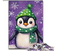 1000 Pieces Jigsaw Puzzle For Adults Teens Penguins in Winter, Learning Educational Toys Unique Birthday And Gifts for Age 14+ (Size 26x38cm)