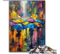 1000 Pieces Jigsaw Puzzle for Adults& Teens People in The Rain, for Educational Game Challenge Toy Enhance Memory for Age 14 (Size 26x38cm)