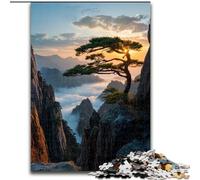 1000 Pieces Jigsaw Puzzle For Adults Teens Pine Trees on The Cliff Challenging Game Toys Deal As Gifts for The Whole Family for Ages 14+ 26x38cm