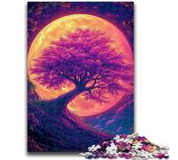 1000 Pieces Jigsaw Puzzle For Adults Teens Pink Cherry Blossom Tree Teenager Puzzles,Educational Toy Funny Family Games Unique Home Decor (38x26cm)