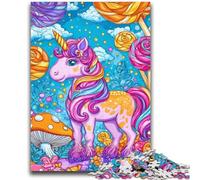 1000 Pieces Jigsaw Puzzle For Adults Teens Pink Unicorn for Age 14+ Intellectual Game Christmas Birthday Gifts 26x38cm