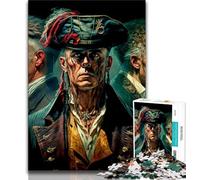 1000 Pieces Jigsaw Puzzle for Adults& Teens Pirate Captain 1000 Pieces for Adults,Fun Games Wall Decoration Unique Birthday And Xmas Gifts (size 75x50cm)