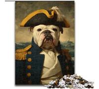 1000 Pieces Jigsaw Puzzle For Adults Teens Pirate Captain French Bulldog, Learning Educational for Is Ideal As A Gift for The Whole Family (Size50x75cm)