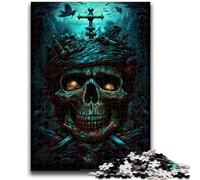 1000 Pieces Jigsaw Puzzle for Adults& Teens Pirate Skull Help The Brain Exercise Addictive Toys to Cultivate Patience Gift For Birthdays 26x38cm