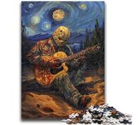 1000 Pieces Jigsaw Puzzle For Adults Teens Playing Guitar Under The Stars for Age 14+ Challenging To Complete But Fun And Humorous Great Gifts And Toys 38x26cm