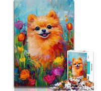 1000 Pieces Jigsaw Puzzle for Adults& Teens Pomeranian Adult Jigsaw,Educational Toys & Games for Adults And Teenagers 26x38cm