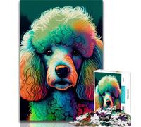1000 Pieces Jigsaw Puzzle for Adults& Teens Poodle Colorful Puzzles for Adults,Unique Birthday And Gifts for And Age 14 Years Up (size 38x26cm)