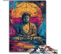 1000 Pieces Jigsaw Puzzle for Adults& Teens Pop-art Golden Buddha,Toys Educational Games Stress Relieving Unique Birthday And Gifts 38x26cm