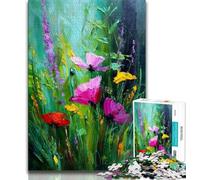 1000 Pieces Jigsaw Puzzle for Adults& Teens Poppy Flower Oil Painting Teenager Puzzles,Fun Games Wall Decoration Unique Birthday And Xmas Gifts 38x26cm