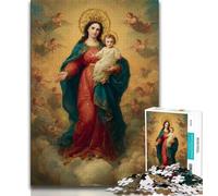 1000 Pieces Jigsaw Puzzle for Adults& Teens Portrait of Mary The Mother 1000 Pieces for Adults,Fun Activity for Home, Rainy Days Toys, Birthday Gifts 38x26cm