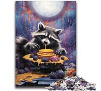 1000 Pieces Jigsaw Puzzle For Adults Teens Psychedelic Animal Raccoon Adult Jigsaw,Challenging Game Toys Wall Decoration Unique Birthday And Xmas Gifts (26x38cm)