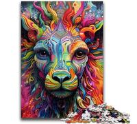 1000 Pieces Jigsaw Puzzle for Adults& Teens Psychedelic Art Giraffe 1000 Pieces for Adults,Challenging Game Toys Wall Decoration Unique Birthday And Xmas Gifts (38x26cm)