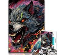 1000 Pieces Jigsaw Puzzle For Adults Teens Psychedelic Art Wolf Adult Jigsaw,Challenging Game for The Whole for Women, Gifts for Men (size 75x50cm)