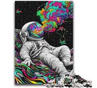 1000 Pieces Jigsaw Puzzle for Adults& Teens Psychedelic Astronaut for Educational Game Challenge Toy Unique Home Decor And Gifts 26x38cm