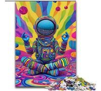 1000 Pieces Jigsaw Puzzle For Adults Teens Psychedelic Astronaut, Fun Activity for Home, Rainy Days Toys, Birthday Gifts (Size 26x38cm)