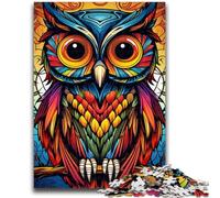 1000 Pieces Jigsaw Puzzle For Adults Teens Psychedelic Beautiful Owl for And from 14 Years And over Hands-on Game Christmas Game Gifts 50x75cm