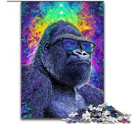 1000 Pieces Jigsaw Puzzle for Adults& Teens Psychedelic Chimpanzee for And 14 Years And over Anti-Stress Toys Christmas Birthday Gift (size 50x75cm)