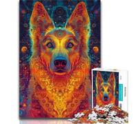1000 Pieces Jigsaw Puzzle For Adults Teens Psychedelic Dog Puzzles for Teenagers,Educational Games Home Decoration Unique Home Decor And Gifts 26x38cm