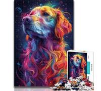 1000 Pieces Jigsaw Puzzle For Adults Teens Psychedelic Dog Teenager Puzzles,Educational Toy Funny Family Games Unique Home Decor 50x75cm