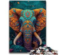 1000 Pieces Jigsaw Puzzle For Adults Teens Psychedelic Elephant for Age 14+ Intellectual Game Christmas Birthday Gifts 50x75cm