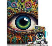 1000 Pieces Jigsaw Puzzle For Adults Teens Psychedelic Eyes Adult Jigsaw,Challenging Game Toys Wall Decoration Unique Birthday And Xmas Gifts 26x38cm