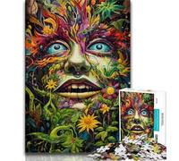 1000 Pieces Jigsaw Puzzle for Adults& Teens Psychedelic Face Adult Jigsaw,Educational Toys & Games for Adults And Teenagers 26x38cm