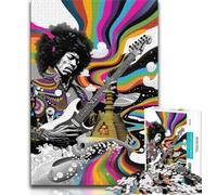 1000 Pieces Jigsaw Puzzle For Adults Teens Psychedelic Guitarist,Toys Educational Games Stress Relieving Great Gifts And Toys 38x26cm