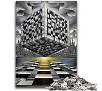 1000 Pieces Jigsaw Puzzle For Adults Teens Psychedelic Landscape Educational Games Wall Decoration Unique Birthday And Xmas Gifts 26x38cm