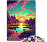 1000 Pieces Jigsaw Puzzle For Adults Teens Psychedelic Nature Learning Educational Toys Fun at Home Activities, Birthday Present,Travel Gifts 38x26cm