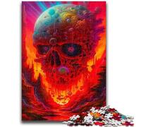 1000 Pieces Jigsaw Puzzle For Adults Teens Psychedelic Skull Puzzles for Teenagers,Decompressing Intellectual Educational Toy Perfect Decoration (38x26cm)
