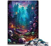 1000 Pieces Jigsaw Puzzle For Adults Teens Psychedelic Skull Road Learning Educational Toys Family Games Gifts for Friends And Family 50x75cm