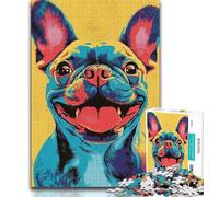 1000 Pieces Jigsaw Puzzle for Adults& Teens Pug Jigsaw,Stress Reliever Staycation Kill Time Home Decoration Toys (size 75x50cm)
