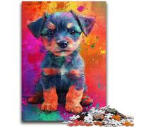 1000 Pieces Jigsaw Puzzle For Adults Teens Puppy Oil Painting for And from 14 Years And over Hands-on Game Christmas Game Gifts 50x75cm