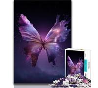 1000 Pieces Jigsaw Puzzle for Adults& Teens Purple Butterfly 1000 Piece Puzzle,Challenging Family Activity Games DIY Toy for Home Wall Decor Gifts (size 38x26cm)