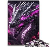 1000 Pieces Jigsaw Puzzle For Adults Teens Purple Dragon Help The Brain Exercise Addictive Toys to Cultivate Patience Artists Collection, Fine Art 50x75cm