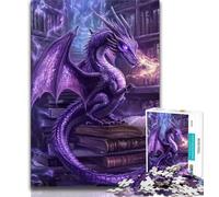 1000 Pieces Jigsaw Puzzle for Adults& Teens Purple Dragon Jigsaw,Learning Educational Toys Family Games Unique Birthday And Gifts 26x38cm
