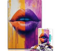 1000 Pieces Jigsaw Puzzle for Adults& Teens Purple Lips,Educational Games Home Decoration Is Ideal As A Gift for The Whole Family (38x26cm)