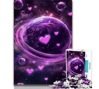 1000 Pieces Jigsaw Puzzle For Adults Teens Purple Planet Puzzles for Adults,Educational Games Home Decoration Suitable for Desktop Decoration (size 38x26cm)