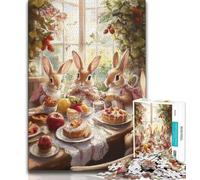 1000 Pieces Jigsaw Puzzle for Adults& Teens Rabbit Dinner,Educational Games Home Decoration Is Ideal As A Gift for The Whole Family (38x26cm)