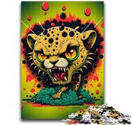 1000 Pieces Jigsaw Puzzle For Adults Teens Raging Leopard Educational Game Challenge Toy Wall Decoration Unique Birthday And Xmas Gifts 50x75cm