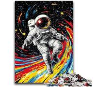 1000 Pieces Jigsaw Puzzle For Adults Teens Rainbow Astronaut for Age 14 Years And over Beautiful Design GameBeautiful Design Game Great Gift 26x38cm