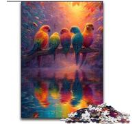 1000 Pieces Jigsaw Puzzle for Adults& Teens Rainbow Parrot Educational Games Home Decoration Educational Game for Birthday, Chrismas 26x38cm
