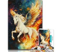 1000 Pieces Jigsaw Puzzle for Adults& Teens Rainbow Unicorn Teenager Jigsaw,Educational Family Game Suitable for Desktop Decoration (size 38x26cm)