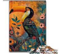 1000 Pieces Jigsaw Puzzle For Adults Teens Rainforest Parrot, Learning Educational Toys Unique Birthday And Gifts for Age 14+ (Size 26x38cm)