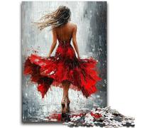 1000 Pieces Jigsaw Puzzle for Adults& Teens Red Ballerina 1000 Piece Jigsaw,Toys Educational Games Stress Relieving Unique Birthday And Gifts (38x26cm)