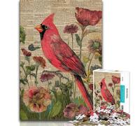 1000 Pieces Jigsaw Puzzle for Adults& Teens Red Bird 1000 Pieces for Adults,Wishlist with Santa Claus for And Age 14 38x26cm