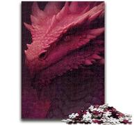 1000 Pieces Jigsaw Puzzle for Adults& Teens Red Dragon Challenging Game And Family Play A Work of Art for Age 14 50X75CM